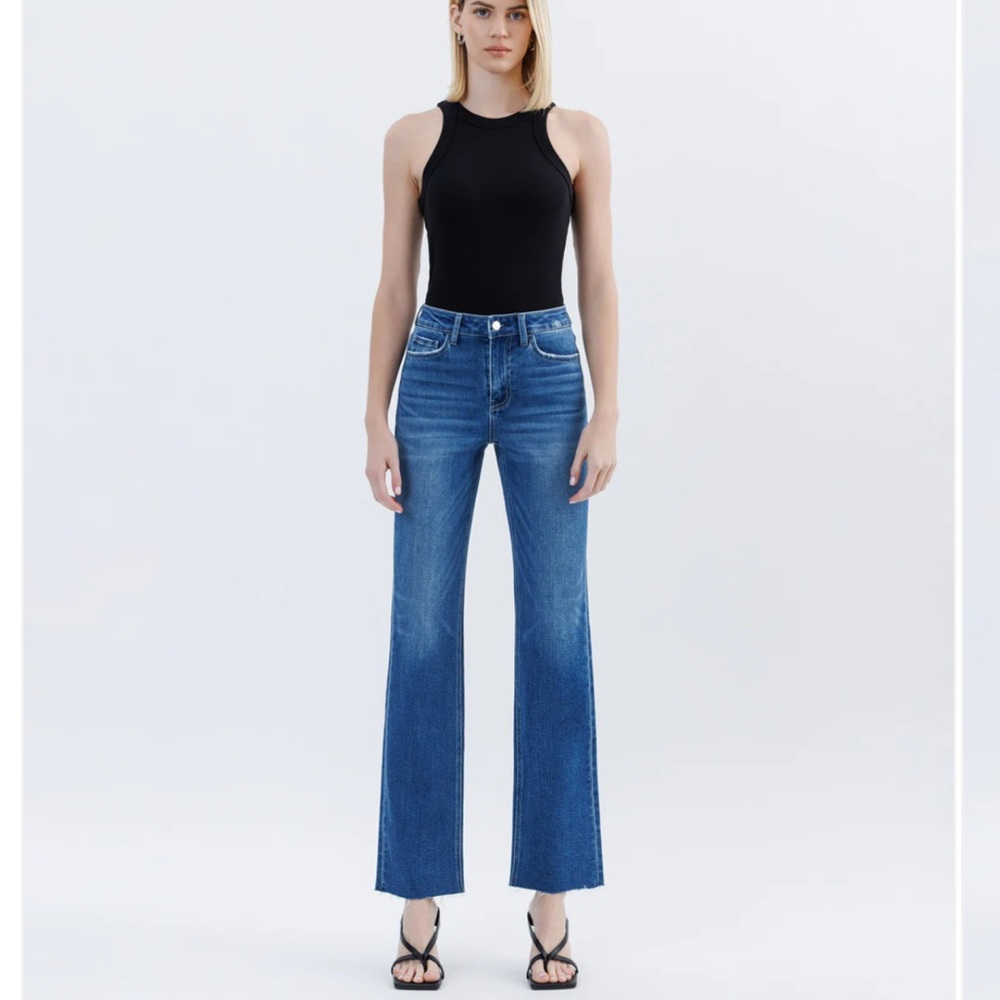 Flying Monkey Jeans raw hem straight